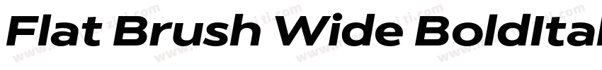 Flat Brush Wide BoldItalic字体转换